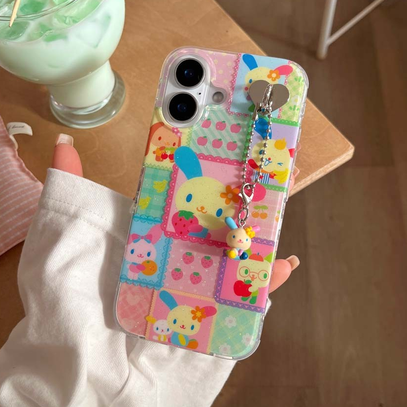 เคสโทรศัพท์กระต่าย Sanrio น่ารักเข้ากันได้กับ iPhone 16ProMax 15ProMax 14ProMax 13PROMAX ปกแข็ง