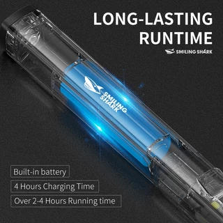 SmilingShark GZ5112 ไฟฉาย led สว่างมาก ด้วยไฟด้านซัง ไฟคบเพลิง 6 โหมด แสงสีขาว/ เหลือง/ แดง Type-C แบบชาร์จได้ กันน้ำสำหรับการตั้งแคมป์ปีนเขา
