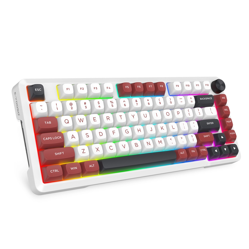 E-yooso Z82 USB RGB 78% คีย์บอร์ดแบบมีสายสําหรับเล่นเกม 82 คีย์ Hot-Swap Gamer รูปแบบสําหรับ PC แล็ป