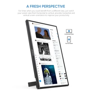 ARZOPA Z1RC, 16 "2.5K จอภาพแบบพกพา, 2560x1600 HDR Kickstand Mornitor, 500nits 8bit QHD USB-C HDMI แล็ปท็อป, 16:10 หน้าจอ IPS สําหรับ Mac PC โทรศัพท์ PS สวิทช์ Xbox