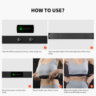COOSPO H9Z สายคาดอกวัดอัตราการเต้นหัวใจ ชาร์จไฟได้ ANT+ Bluetooth สำหรับปั่นจักรยาน วิ่ง ฟิตเนส