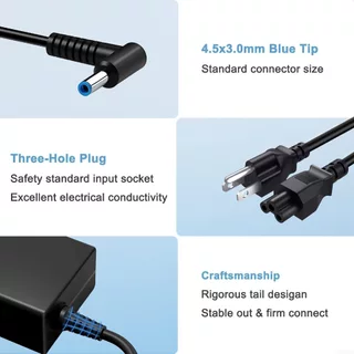 อะแดปเตอร์โน๊ตบุ๊ค HP 19.5V3.33A(65W)หัวขนาด4.5*3.0mm[พร้อมสายไฟAC Power]Pavilion x360 11 13 15Zbook