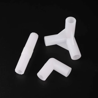 เส้นผ่านศูนย์กลางภายใน 8 มม./12 มม./16 มม. ข้อศอกตรง 4-Way Tee Connector 60 90 120 135 องศา PVC Connector DIY ตู้เสื้อผ้าเต็นท์ Fitting Adapter