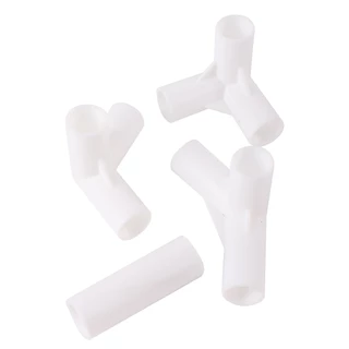 เส้นผ่านศูนย์กลางภายใน 8 มม./12 มม./16 มม. ข้อศอกตรง 4-Way Tee Connector 60 90 120 135 องศา PVC Connector DIY ตู้เสื้อผ้าเต็นท์ Fitting Adapter