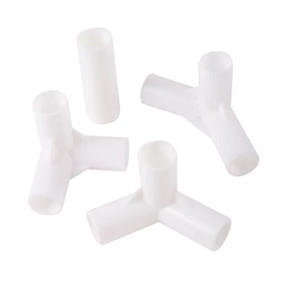 เส้นผ่านศูนย์กลางภายใน 8 มม./12 มม./16 มม. ข้อศอกตรง 4-Way Tee Connector 60 90 120 135 องศา PVC Connector DIY ตู้เสื้อผ้าเต็นท์ Fitting Adapter