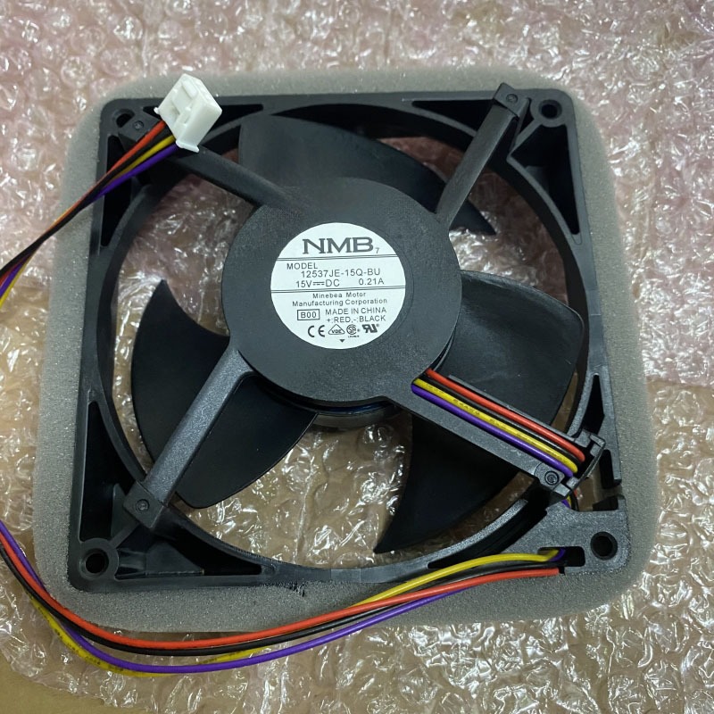 12.5 ซม.-MODEL 12537JE-15Q-BU เหมาะสําหรับ Haier Air Cooling ตู้เย็นพัดลมมอเตอร์พัดลม 4 สายอุปกรณ์เส