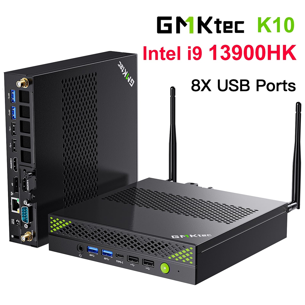 GMKtec Mini PC K10 Workstation Intel i9-13900HK(14C/20T) สูงสุด 5.4GHz DDR5 RAM NVME PCIe4 SSD 8X พอ