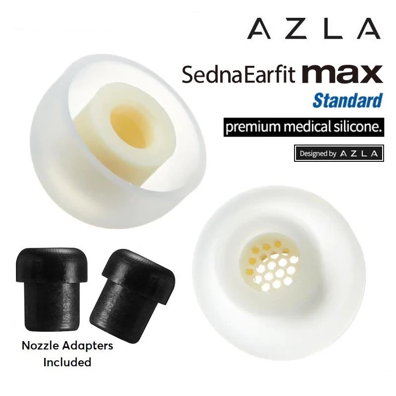 1 คู่ AZLA SednaEarfit MAX จุกหูฟังซิลิโคนทางการแพทย์มาตรฐานสําหรับ Samsung Galaxy Buds2 Pro, Sony WF-1000XM4 / WF-1000XM5