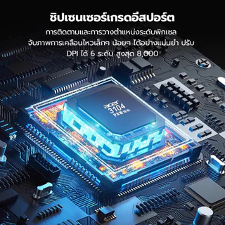 Acer OMW950 Plus เมาส์ไร้สาย Bluetooth Gaming Triple Mode Mouse 8000DPI สําหรับการทํางาน การเรียนรู้ E-Sport
