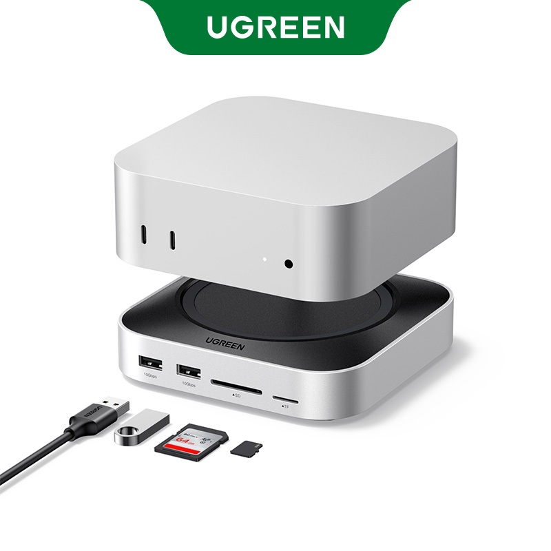 Ugreen 10Gbps 4K@240Hz 2xUSB-C ถึง DP 1xUSB-C 3.2 Gen2 10Gbps 4xUSB-A 3.2 10Gbps HUB 1xSD & TF 1xM.2