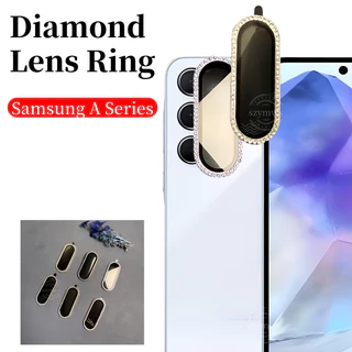 SAMSUNG กล้องเลนส์สําหรับSmsung Galaxy A56 A57 A37 A27 A17 A36 A26 5Gกระจกนิรภัย + แหวนโลหะฝาครอบเลนส์ป้องกันฟิล์มสําหรับSamsung A56 A36 A27 A57