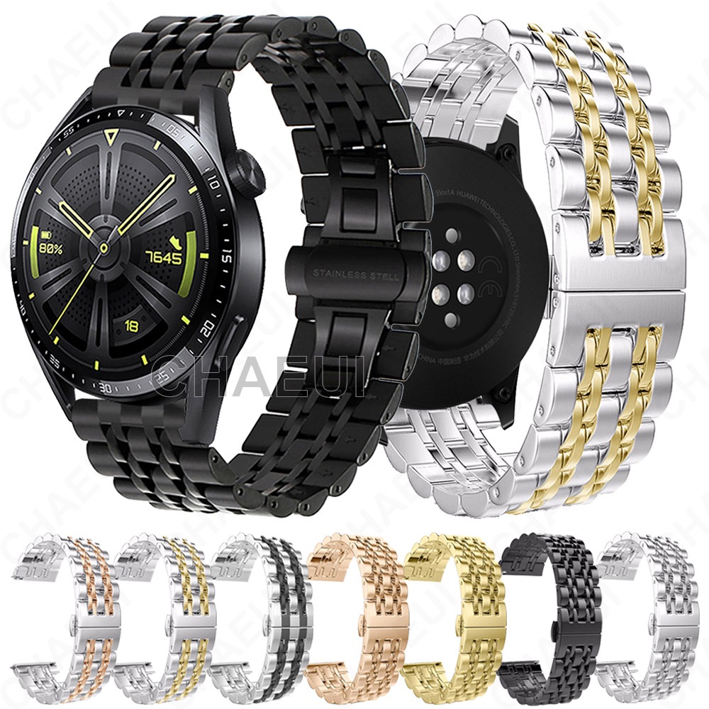 สายสแตนเลสทนทานสายนาฬิกาสร้อยข้อมือโลหะสําหรับ Huawei Watch GT GT2 GT3 SE GT4 GT5 GT6 Pro 46mm 42mm 43mm 41mm GT2e