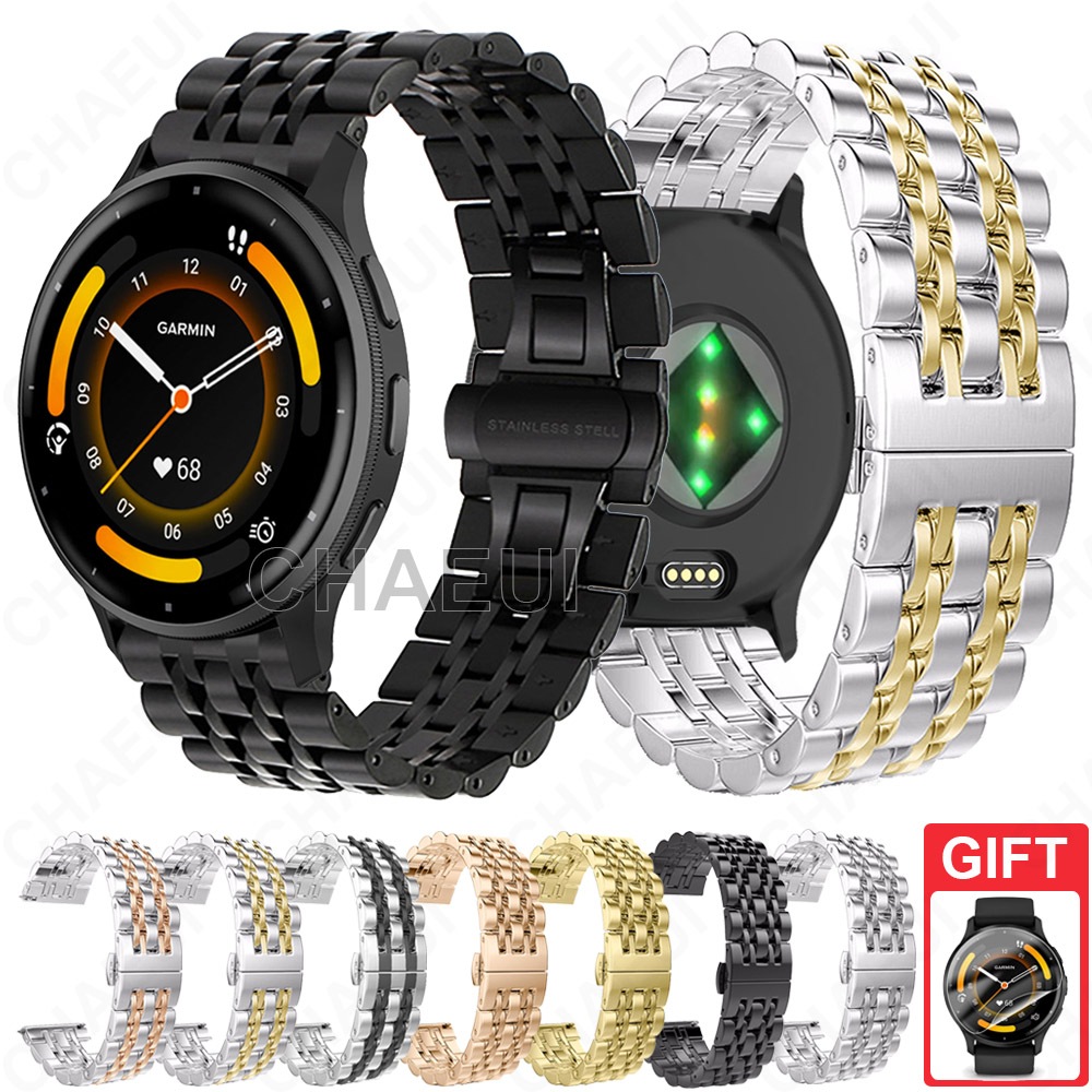 สายสแตนเลสทนทานสร้อยข้อมือโลหะอุปกรณ์เสริมสําหรับ Garmin Venu 4 45mm / Venu 3/2 Plus / Venu 2