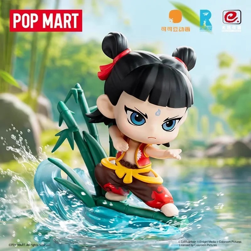 ((ข้อเสนอพิเศษ) POP MART ของแท้ Nezha Hidden Magic Boy Haunted Sea Natural Bond Series Figure-made F