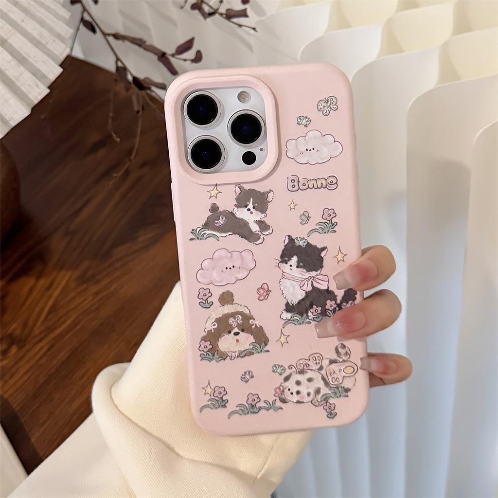 สําหรับiphone case 16 Pro Max 15 Pro Max 14 Pro Max 13 Pro Max Cloud Meow Wang Gardenเคสโทรศัพท์