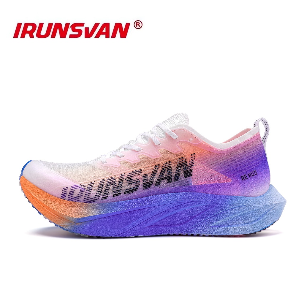 IRUNSVAN 24066 HEAT2.0PRO Racing เกรดสีดําทองแผ่นคาร์บอนรองเท้าวิ่งมาราธอน