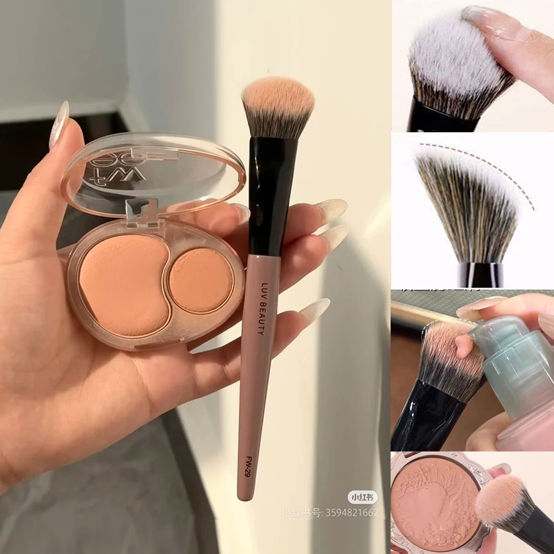 45° Blusher Brush Foundation Brush Rouge Brush Liquid Blusher Brush แปรงแต่งหน้า 化妆刷