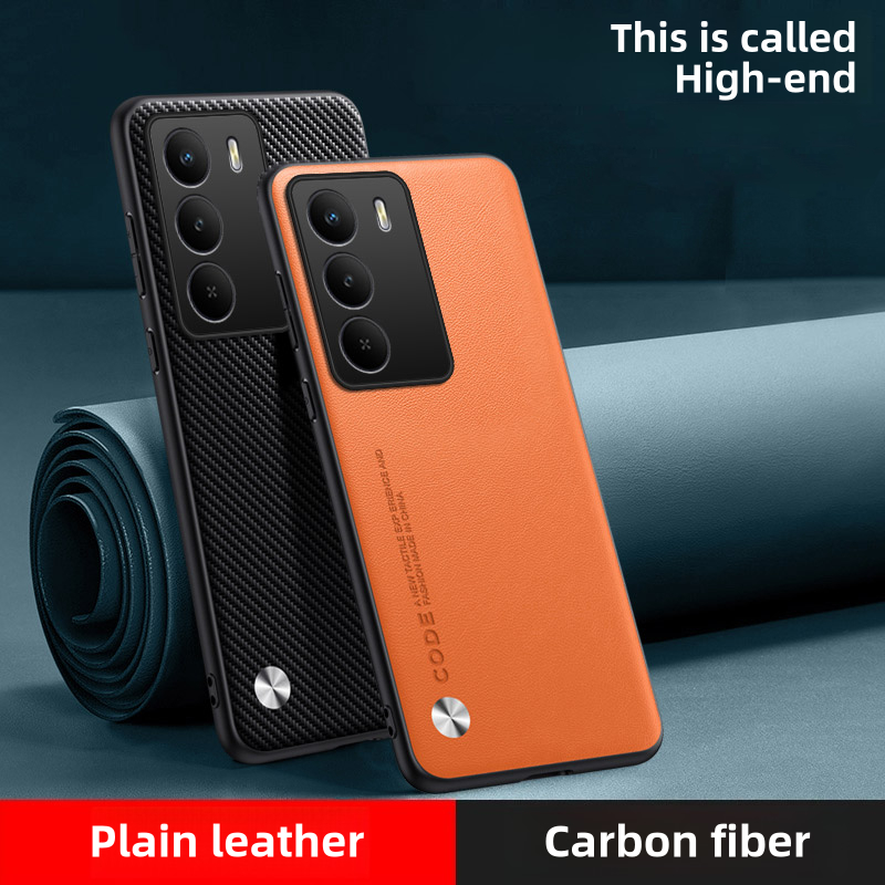 ปลอกหนังสําหรับ เรียลมี 14x เคสโทรศัพท์หรูหราคาร์บอนไฟเบอร์ซิลิโคนขอบฮาร์ดกลับเกราะกันกระแทกป้องกันป