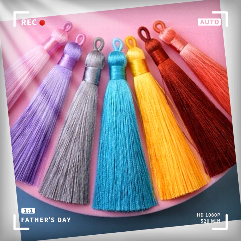 9 ซม.DIY รถตกแต่งบ้านโพลีเอสเตอร์ผ้าไหมพู่ผ้าฝ้าย Tassels Trim สําหรับเย็บผ้าม่านอุปกรณ์เสริม