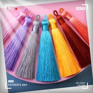9 ซม.DIY รถตกแต่งบ้านโพลีเอสเตอร์ผ้าไหมพู่ผ้าฝ้าย Tassels Trim สําหรับเย็บผ้าม่านอุปกรณ์เสริม