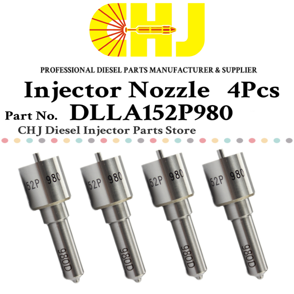 4 ชิ้นดีเซลหัวฉีดน้ํามันเชื้อเพลิงหัวฉีดเคล็ดลับ DLLA152P980 สําหรับ Isuzu Elf DMax Mazda Titan 4JJ1 4JJ1T 4JK1 093400-9800 DLLA 152 P 980