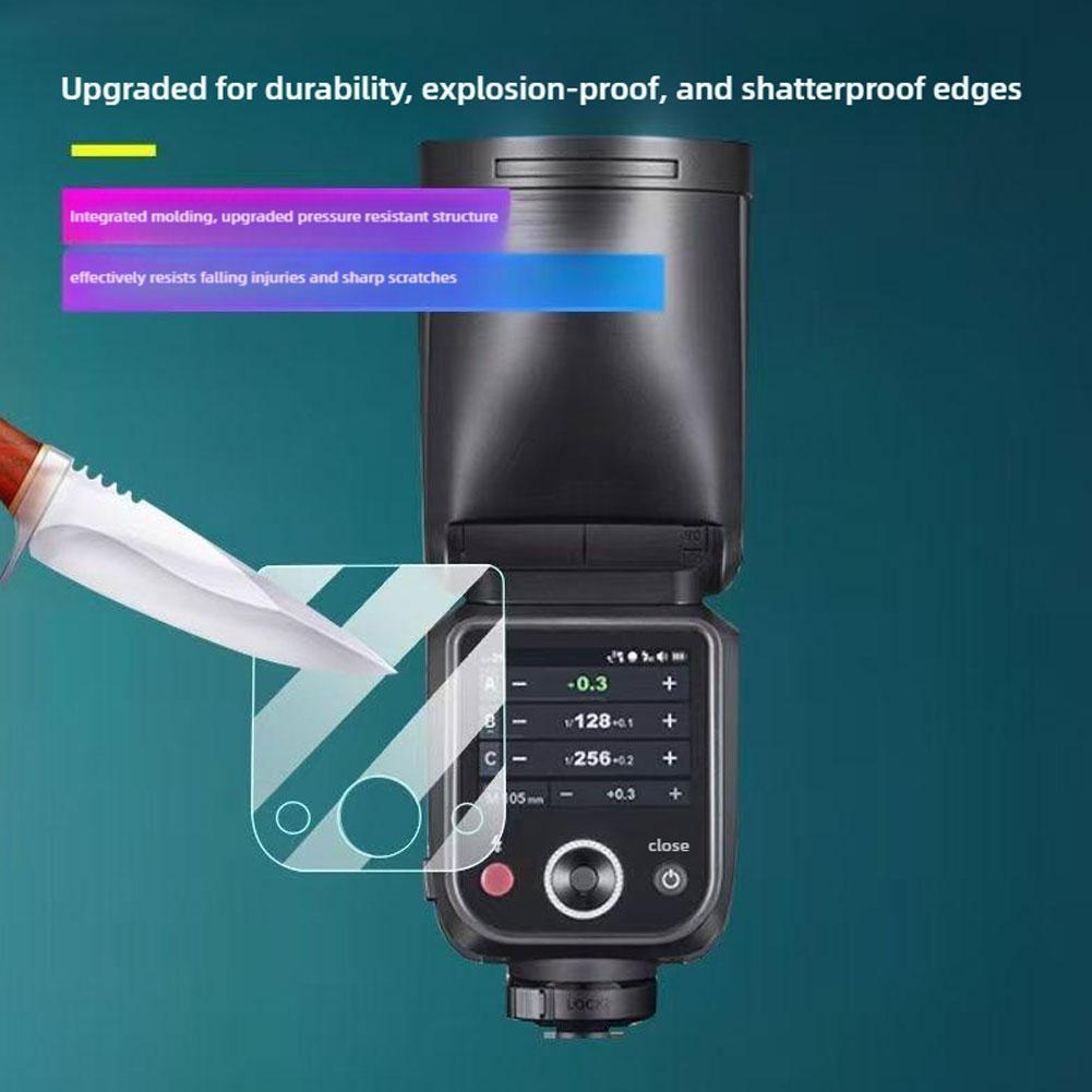 ป้องกันหน้าจอ Godox V100 แฟลชหน้าจอสัมผัสควบคุมอุปกรณ์เสริมแฟลชฟิล์มป้องกันสําหรับ Godox V100 Speedl