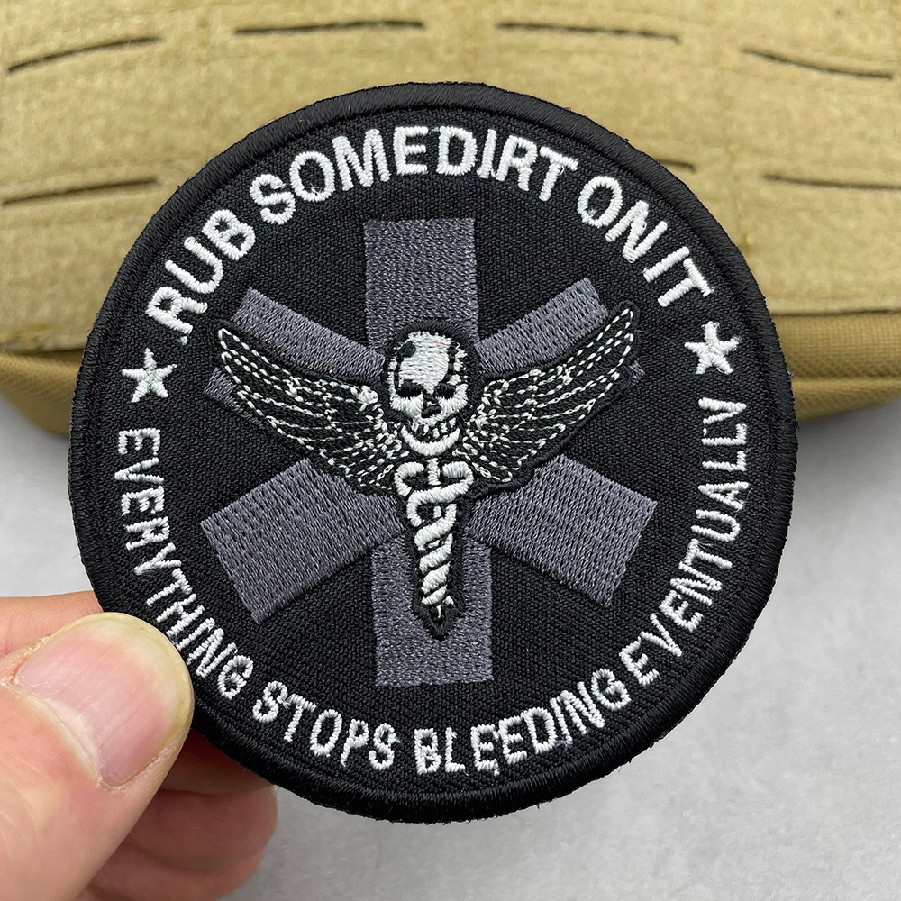 Emt Medical Rescue Snake Wand Badge ปัก Velcro Patch เสื้อผ้ากระเป๋าเป้สะพายหลังอุปกรณ์เสริม
