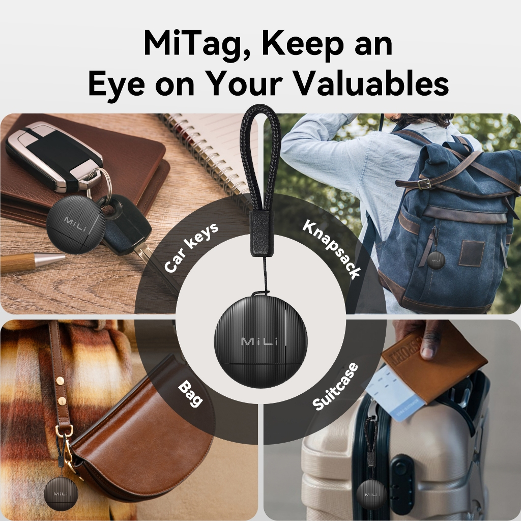 Mili LiTag Mini - GPS Bluetooth Tracker, สําหรับ AndroidGlobal Item Finder, แม่นยําและพกพา, Anti-Loss, Compact & Lighted สําหรับคีย์, กระเป๋า, และอื่นๆ - รูปที่ 5