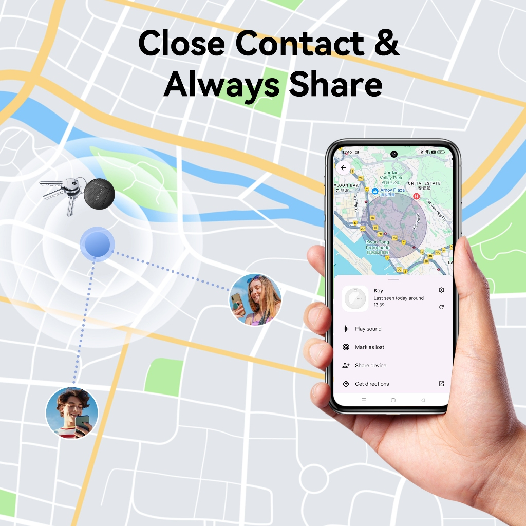 Mili LiTag Mini - GPS Bluetooth Tracker, สําหรับ AndroidGlobal Item Finder, แม่นยําและพกพา, Anti-Loss, Compact & Lighted สําหรับคีย์, กระเป๋า, และอื่นๆ - รูปที่ 4