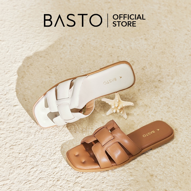 【Chic Coast】BASTO Women's Flat Sandals Slippers รองเท้าแตะส้นแบน รองเท้าส้นแบน TY409 TS110