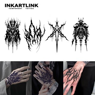 Inkartlink บทคัดย่อของเหลวเรขาคณิตสติกเกอร์รอยสักชั่วคราวสํา…