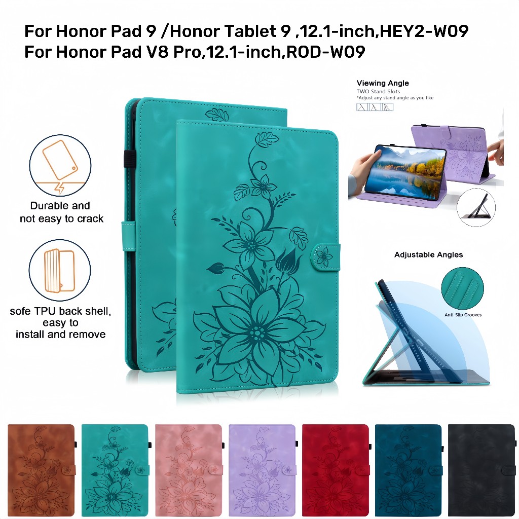 สําหรับ Honor Pad 9 แท็บเล็ต 9 12.1 นิ้ว HEY2-W09 คุณภาพสูงหนังฝาครอบ Honor Pad v8 pro v8 pro 12.1 R