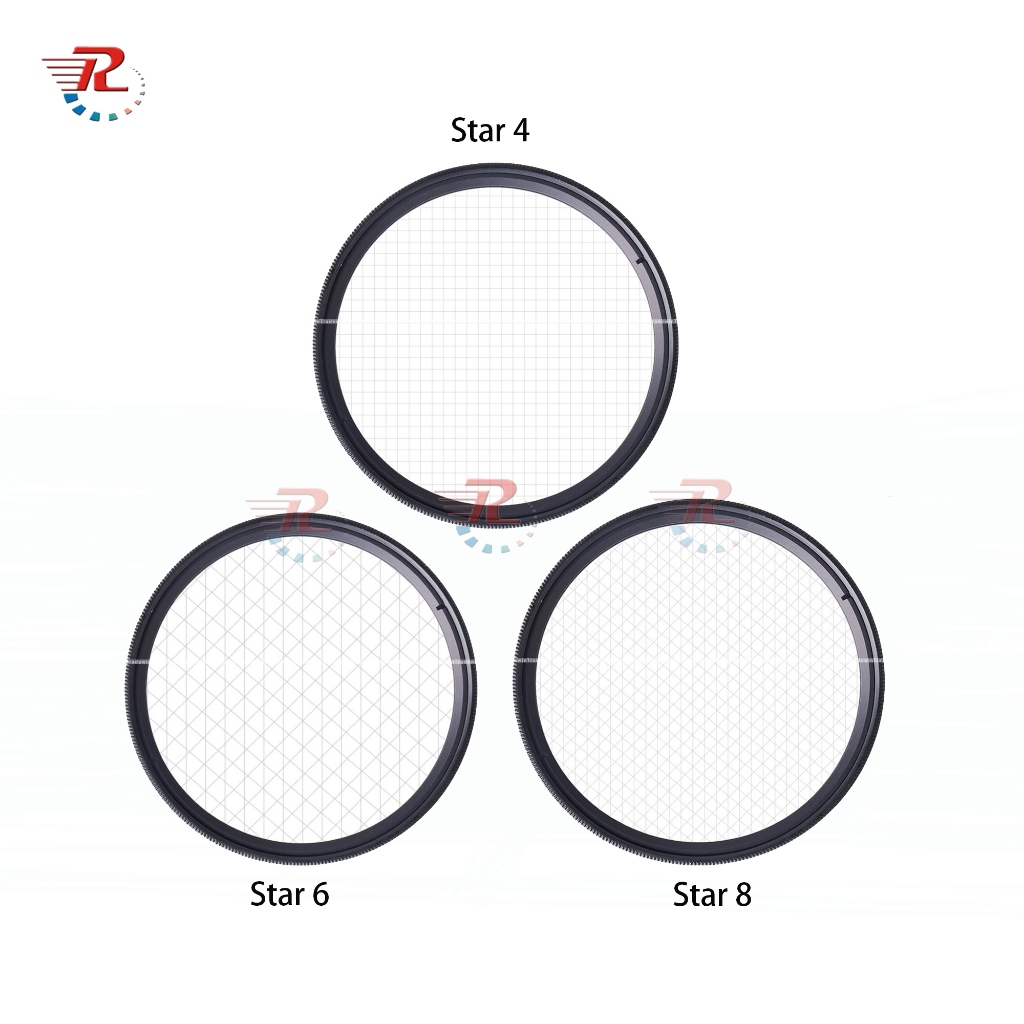 Star Filter Star4 Star6 Star8 Point Line Star Cross Lens Filter สําหรับเลนส์กล้องทุกรุ่น