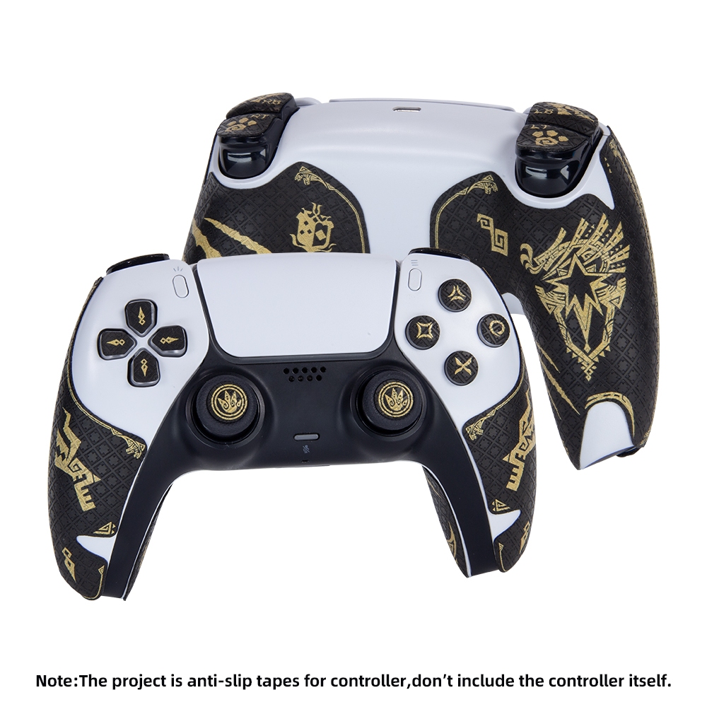 Finalord Controller Performance Grip Tape สําหรับ Playstation 5 DualSense / PS5 Handle,Buttons (สีทอง)