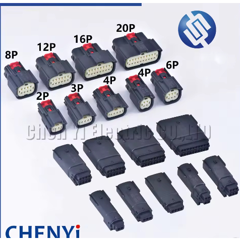 2 3 4 6 8 12 16 20 Pin รถกันน้ํา Connector ไฟท้ายไฟหน้าซ็อกเก็ตปลั๊ก 33471-0301 สําหรับ Ford BUICK Chevrolet