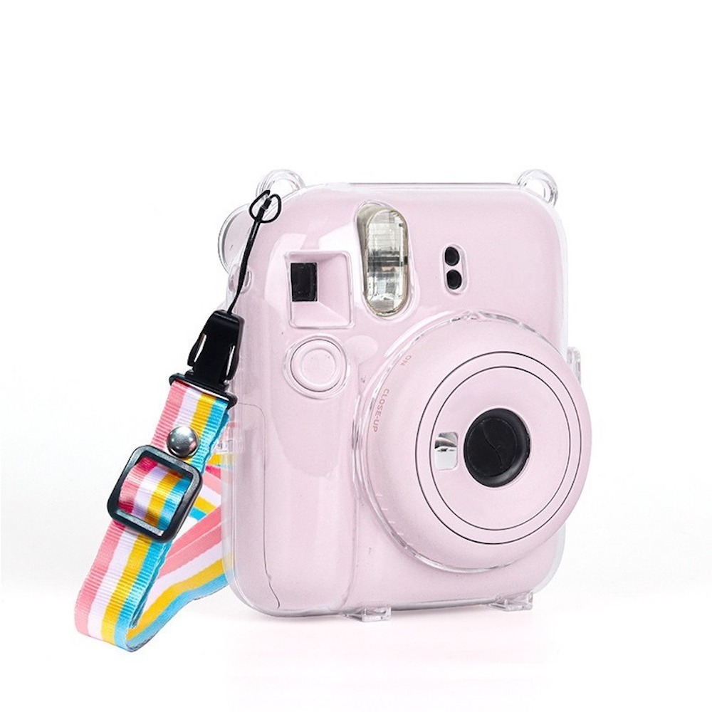 [Film Lab] เคสใส Instax Mini 12 เคสกล้อง เคสป้องกันกล้อง กับสายคล้อง CAA01