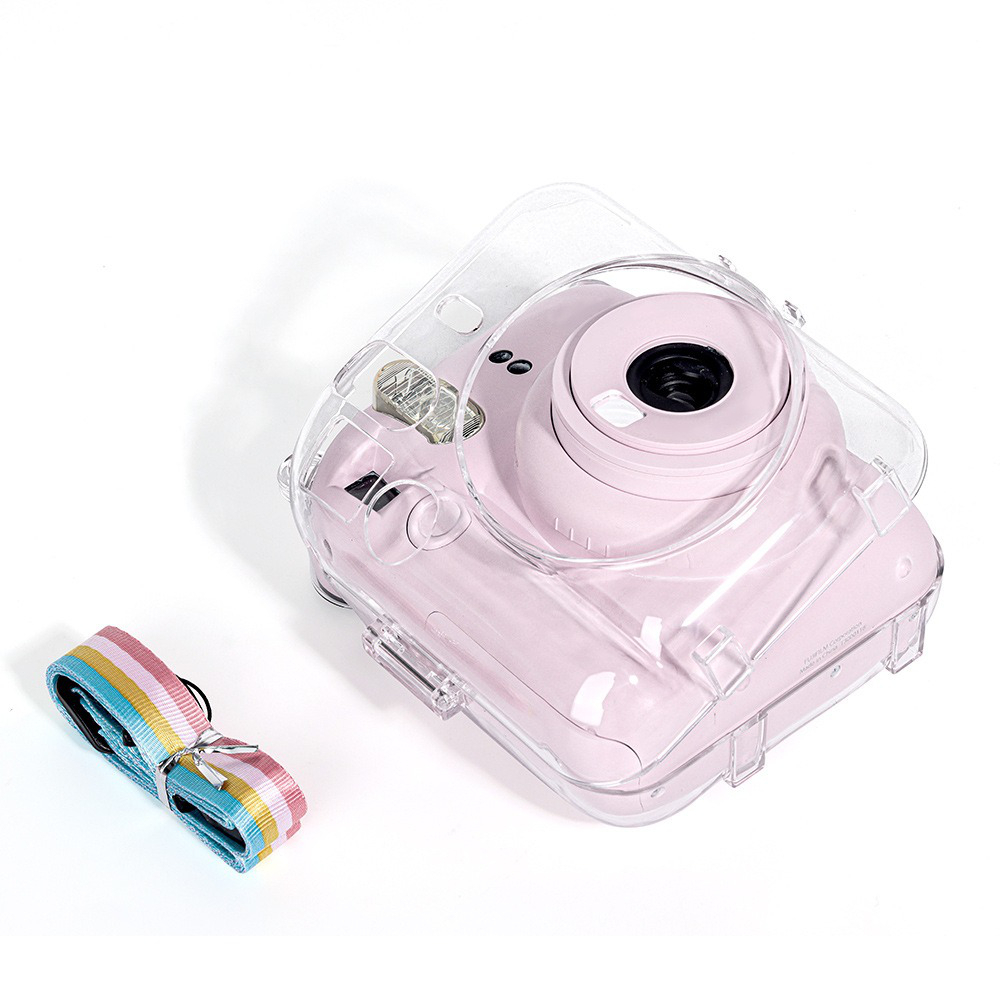 [Film Lab] เคสใส Instax Mini 12 เคสกล้อง เคสป้องกันกล้อง กับสายคล้อง CAA01