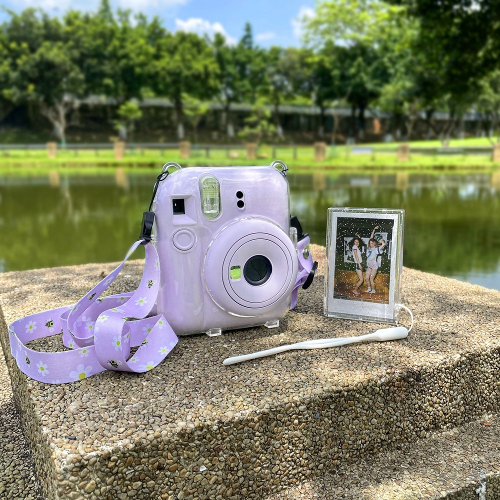 [Film Lab] เคสใส Instax Mini 12 เคสกล้อง เคสป้องกันกล้อง กับสายคล้อง CAA01
