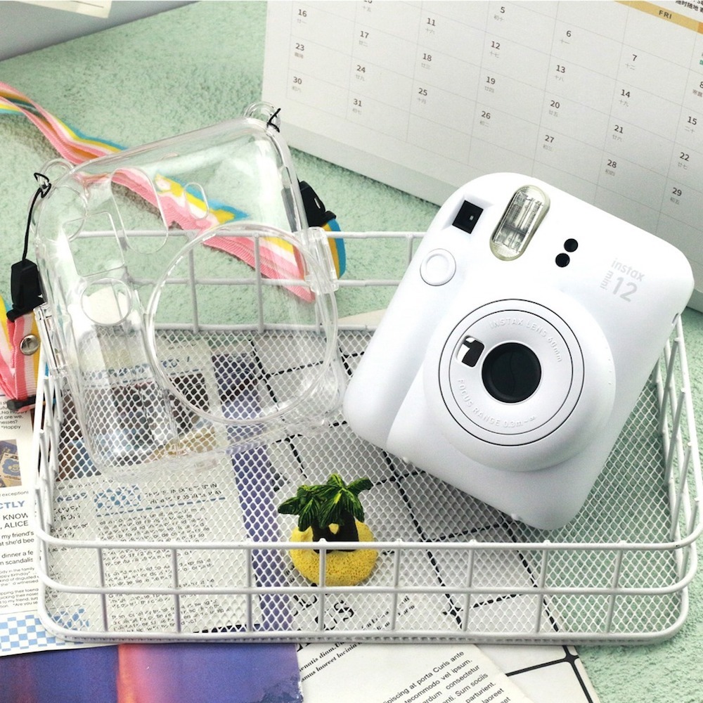 [Film Lab] เคสใส Instax Mini 12 เคสกล้อง เคสป้องกันกล้อง กับสายคล้อง CAA01