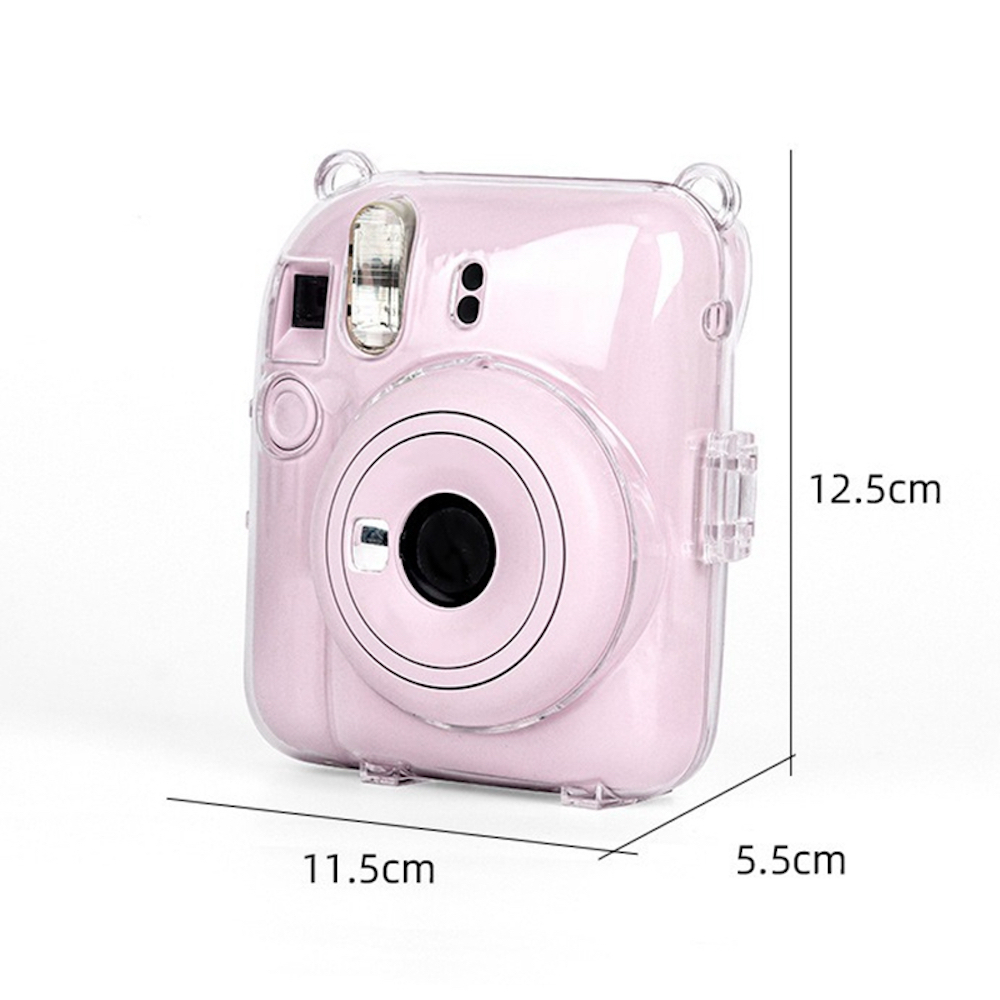 [Film Lab] เคสใส Instax Mini 12 เคสกล้อง เคสป้องกันกล้อง กับสายคล้อง CAA01