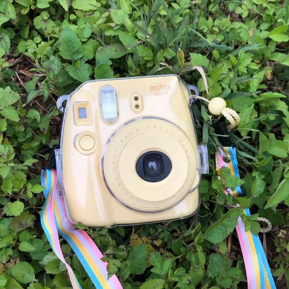 [Film Lab] เคสใส Instax Mini 8/8+/9 เคสกล้อง เคสป้องกันกล้อง กับสายคล้อง CAA04