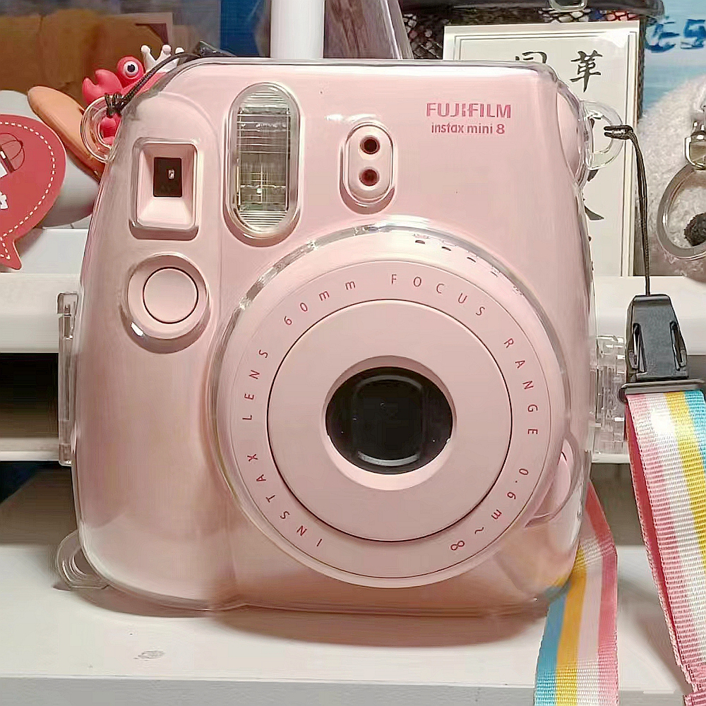 [Film Lab] เคสใส Instax Mini 8/8+/9 เคสกล้อง เคสป้องกันกล้อง กับสายคล้อง CAA04