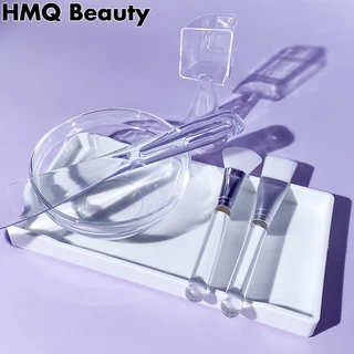 Skin Care DIY ชุดหน้ากาก Clear Rod หน้ากากแปรง Modulated ฟิล์มนุ่มถาดสี่เหลี่ยมน้ํามันหอมระเหยชามสําหรับร้านเสริมสวย