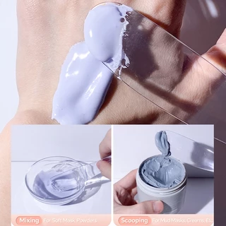 Skin Care DIY ชุดหน้ากาก Clear Rod หน้ากากแปรง Modulated ฟิล์มนุ่มถาดสี่เหลี่ยมน้ํามันหอมระเหยชามสําหรับร้านเสริมสวย