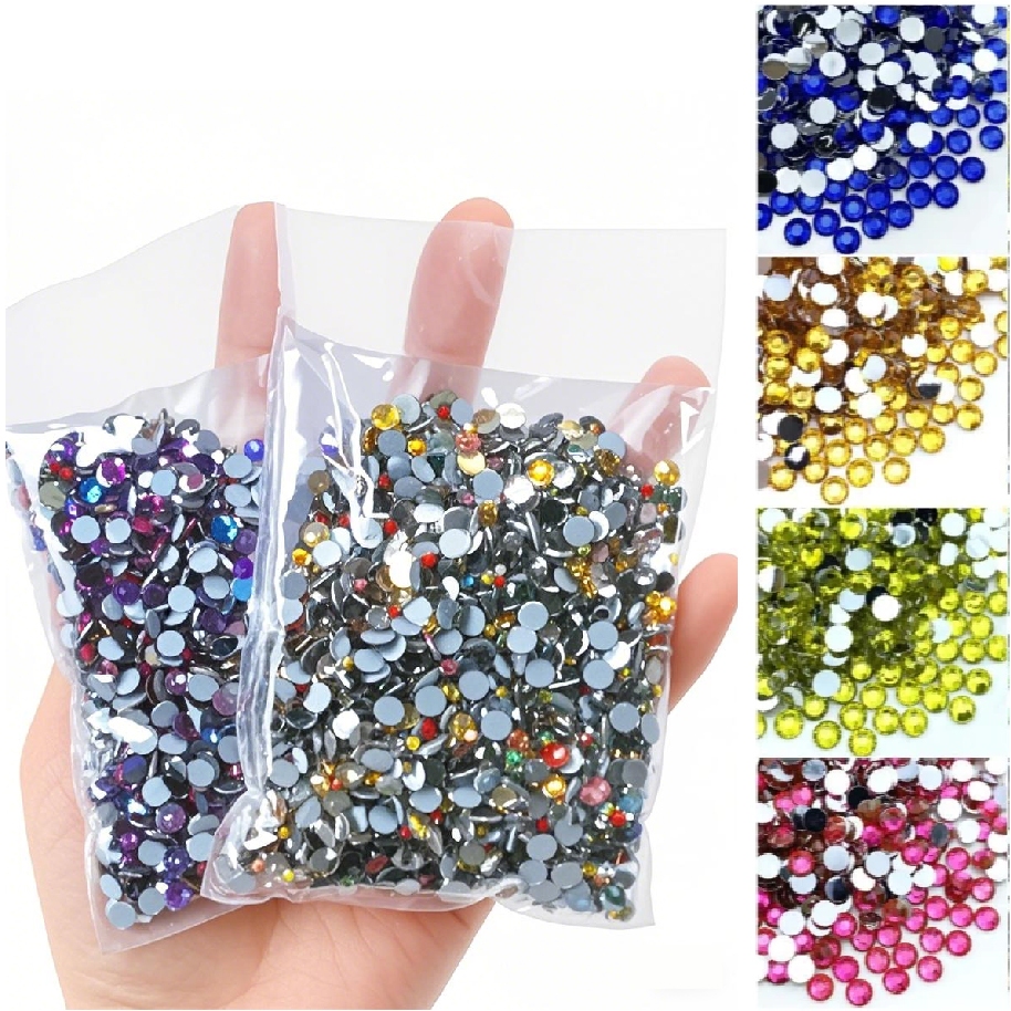 พลอยเทียมคริสตัล SS30 6 มม. คุณภาพสูง สำหรับตกแต่งเสื้อผ้า DIY งานฝีมือ 1000 ชิ้น/ถุง