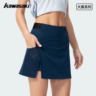 KAWASAKI คาวาซากิ 2025 ใหม่กระโปรงแบดมินตัน K1C09-C2790&C2793 ผู้หญิงกระโปรงสั้นกีฬา Anti-ลอยกระโปรงวิ่ง Quick-drying เทนนิส