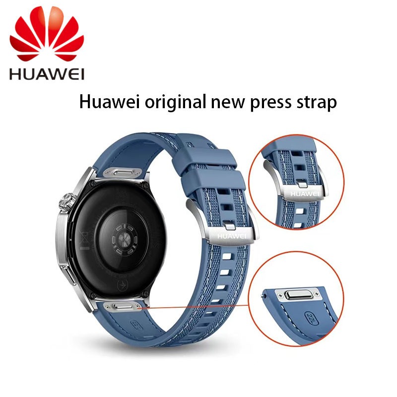 22mm Huawei สาย GT4 GT5 pro GT2e 2pro GT2 GT3 SE/46mm สายรัดซิลิโคนไนลอนคอมโพสิตเหมาะสําหรับนาฬิกา Huawei 3 3Pro 4 pro GT Runner Buds สายกีฬา