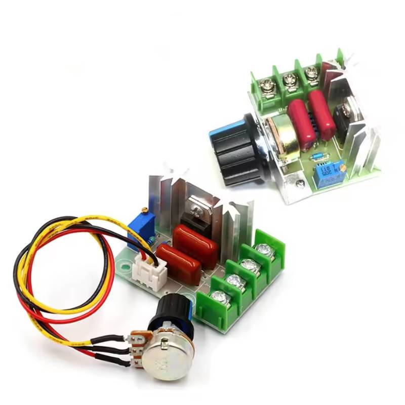 Ac 220V 6000W SCR ตัวควบคุมแรงดันไฟฟ้า ตัวหรี่ไฟอิเล็กทรอนิกส์ เทอร์โมสตัทมอเตอร์ ตัวควบคุมความเร็ว โวลต์ รีกูลาเตอร์ แม่พิมพ์ พร้อมเคส