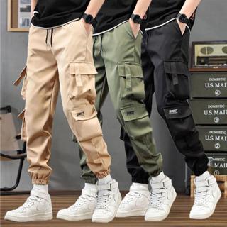 จัดส่งทันที กางเกงผู้ชาย ชุดเอี๊ยมรุ่นหลวมอินเทรนด์ของอเมริก…