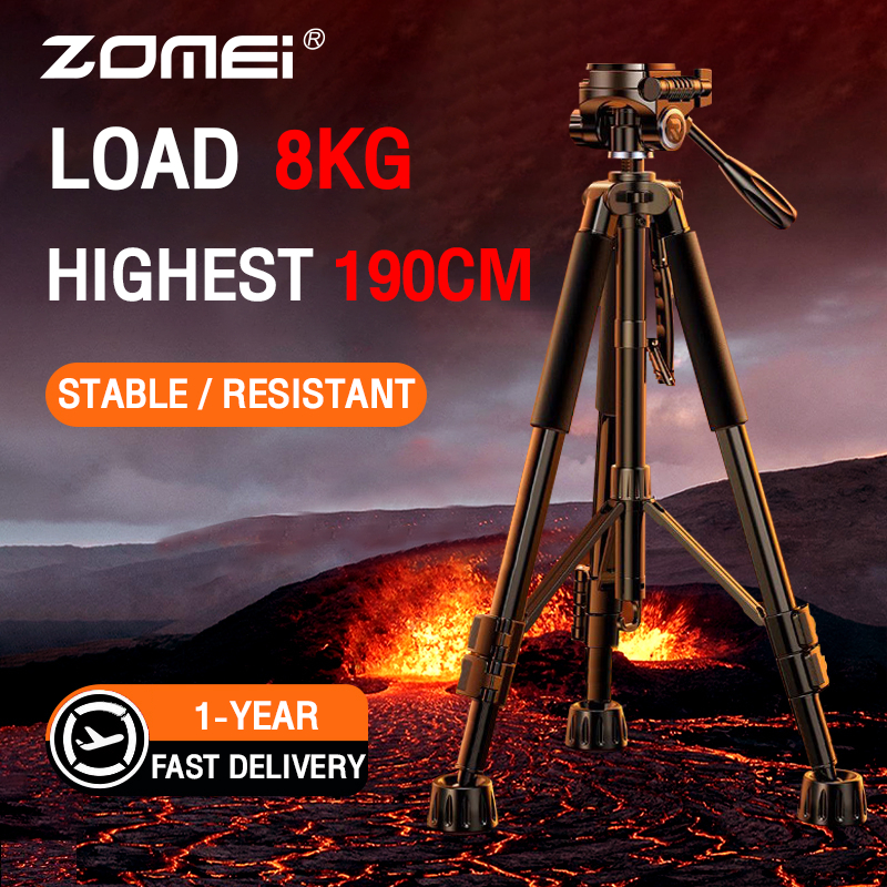Camera tripod ส่งจากไทย รับประกัน 1 ปี ขาตั้งกล้อง Zomei Series Q120/Q188/Q444 ขาตั้งกล้องน้ำหนักเบา ขาตั้งกล้องถ่ายรูป ถือ ขาตั้งกล้องliveสด ขาตั้งโทรศัพท์มือถือ ขาตั้งกล้องมือถือพกพา ขาตั้งกล้องขาเดียว พร้อมรีโมทบลูทูธ
